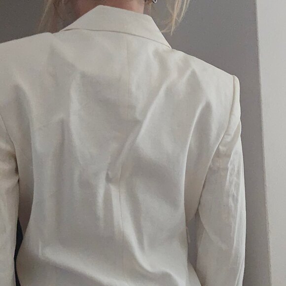 Calvin Klein White Linen Blazer Never Worn - Picture 5 of 7